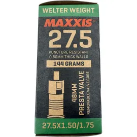 Maxxis Welter Weight Schlauch 27,5 x 1,5/1,75 Presta 48 mm schwarz