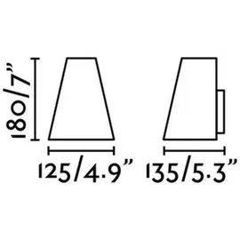 FARO Außenwandleuchte Aluminium 18,0 cm E27 IP44 grau