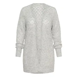 KAFFE CURVE KCloura Strickjacke Grau M