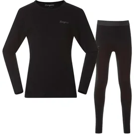 Bergans Allround Merino Baselayer Set Kids/Junior Schwarz 152