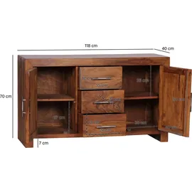 FineBuy Sideboard 120 x 70 x 40 cm Braun