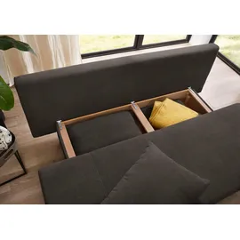 Jockenhöfer Schlafcouch Kunstleder 2-Sitzer Schwarz