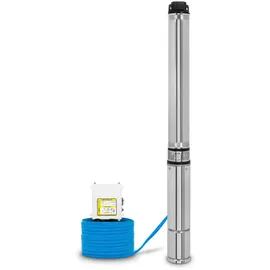 Eberth 4" Tiefbrunnenpumpe 1100W 1-1/2 Zoll mit Schmutzsieb und 20m Kabel