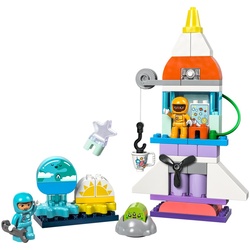 LEGO® Spielbausteine DUPLO 10422 3-in-1-Spaceshuttle für viele Abenteuer, (Set, 58 St., Set) bunt