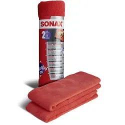SONAX Microfasertuch Außen, Lackpflege 04162410 , 1 Packung = 2 Tücher, 40 x 40 cm