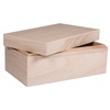 Hobby Rayher Aufbewahrungs-/Holz-Box mit Deckel, 20x12x9cm, Holzkiste, Holzschachtel mit abnehmbarem Deckel, FSC Mix Credit, 62815000, Groß