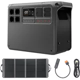DJI Power 2000 Tragbare Powerstation 2048Wh, 3000W Solargenerator mit Panel, LiFePO4 Akku, Autosteckdose zu SDC-Netzkabel, Autoladung, Camping, Wohnmobile, Roadtrip