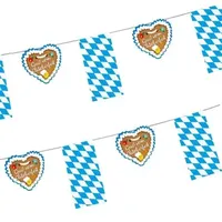Papstar Flaggenkette Papier 4 m 10 St. Blau