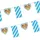 Papstar Flaggenkette Papier 4 m 10 St. Blau
