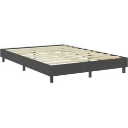 vidaXL Boxspring-Bettgestell Grau Stoff 160x200 cm
