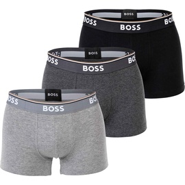 Boss Trunks, mit elastischem Logo-Bund, im 3er-Pack, Dunkelgrau, M