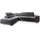 masseno Ecksofa Velours 5-Sitzer Grau