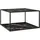 vidaXL Glastisch Marmor-Optik schwarz / weiß 90 x 50 x 90 cm