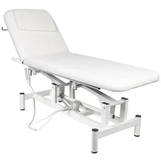 ACTIVESHOP Elektrische Massageliege Massagestuhl mit 1 Motor 079 Weiss