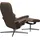 Stressless Stressless® Relaxsessel »Consul«, (Set, Relaxsessel mit Hocker), mit Hocker, mit Cross Base, Größe S, M & L, Holzakzent braun braun