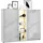 Vladon Highboard 130,5 x 105,5 x 35,5 cm Grau / Weiß