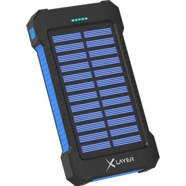 XLayer Powerbank Plus Solar 8000 mAh Schwarz,