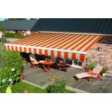 Spettmann Gelenkarmmarkise 250 cm x 200 cm Beige-Orange gestreift