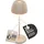 Briloner Tischlampe Akku LED Deko Lampe 13,5 cm Nachttischlampe Dimmbar Kabellos Beige