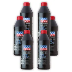 6x 1L LIQUI MOLY 2717 Gabelöl Motorbike Fork Oil 15W heavy Motorrad