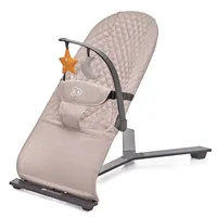 Kinderkraft MIMI Babywippe, Spielbügel mit 2 Spielzeuge, verstellbare Rückenlehne, Weiches Material, Minimalistische Skandinavisches Design, Zusammenklappbar, Beige