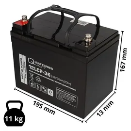 Akkuman Akku kompatibel E-Mobil und Scooter E-Lobil 2x 12V 36Ah