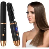 Tragbar Hair Straightener Brush, Haarglätter Bürste, Tragbare Glättungskamm, Negativ Ionen Haarglättungskamm, Glätteisen Haarglätter Bürste, Mini Hair Straightening Comb, Glätteisen für Reise