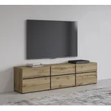 INOSIGN »Cross, moderne grifflose TV-Kommode,3 Klappen/3 Schubkästen«, Breite 180 cm, TV-Schrank mit viel Stauraum, TV-Board
