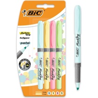 BIC Highlighter Grip Pastel Textmarker farbsortiert, 4 St.