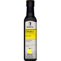 Dr. Budwig® Omega 3 DHA+EPA Zitrone (250ml) - Leinöl & Omega 3 Algenöl - Omega 3 hochdosiert (EPA DHA) - Algenöl Omega 3 vegan flüssig, Omega 3 Öl, Omega 3 für Kinder