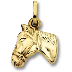 Ketten-Anhänger ONE ELEMENT "Pferd Anhänger aus 333 Gelbgold", gold, Schmuckanhänger, Mädchen, Damen, Pferd, Gelbgold 333, Damen Gold Schmuck Pferd