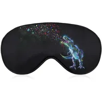 Neuartige Verdunkelungs-Augenmaske, Dinosaurier-Aquarell-Schlafmasken, Schlafmaske, Augenbinde, Augenschutz, Augenschutz mit verstellbarem Riemen, für Männer, Frauen, Teenager, Jungen, Mädchen, Kind