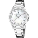 Festina Solar Energy Creme Quarz Edelstahl-Armband F20654/1
