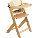 BabyGO Family Pro Hochstuhl Treppensuhl inkl. Essbrett natur