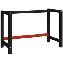 vidaXL Tischgestell Metall 120x57x79 cm Schwarz/Rot