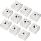 deleyCON 10x CAT6a Universal Netzwerkdose - 1x RJ45 Port - Geschirmt - Aufputz oder Unterputz - 10 Gigabit Ethernet Netzwerk - EIA/TIA 568A&B - Weiß