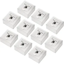 deleyCON 10x CAT6a Universal Netzwerkdose - 1x RJ45 Port - Geschirmt - Aufputz oder Unterputz - 10 Gigabit Ethernet Netzwerk - EIA/TIA 568A&B - Weiß