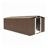 vidaXL Geräteschuppen 257x489x181 cm Metall Braun