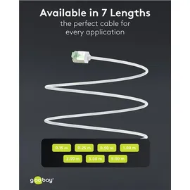 goobay Ultraflexibles CAT 8.1 Patchkabel slim, U/FTP weiß