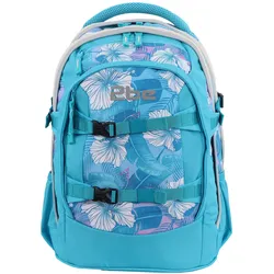 Schulrucksack 2BE "Back to School", Kinder, Gr. B: 27cm, blau (türkis), Kunstfaser, casual, Rucksäcke, mit RPET Polyester-Material