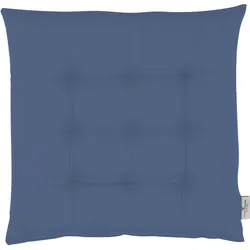 Sitzkissen TOM TAILOR HOME "Dove", blau (jeansblau, unifarben), B:40cm L:40cm, Baumwolle, Dekokissen_Sitzkissen_Kissenhüllen, TOM TAILOR unifarbenes, abgestepptes Sitzkisssen DOVE, 2er Pack