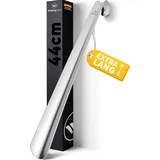 Walking Line® Premium Schuhlöffel Lang 44cm [EXTRA STABIL] aus Gebürstetem Edelstahl - Schuhanzieher Lang, Schuhlöffel Metall Lang, Shoe Horn, Schuhanzieher Lang Metall, Langer Schuhlöffel, Shoehorn