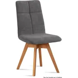 58 aufm Kessel Esszimmerstuhl Dorea Mikrofaser Grau 2er Set