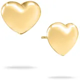 Echtzeit Ohrstecker Puffy Heart gold 1,1 cm