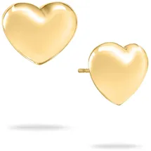 Echtzeit Ohrstecker Puffy Heart gold 1,1 cm