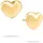 Echtzeit Ohrstecker Puffy Heart gold 1,1 cm