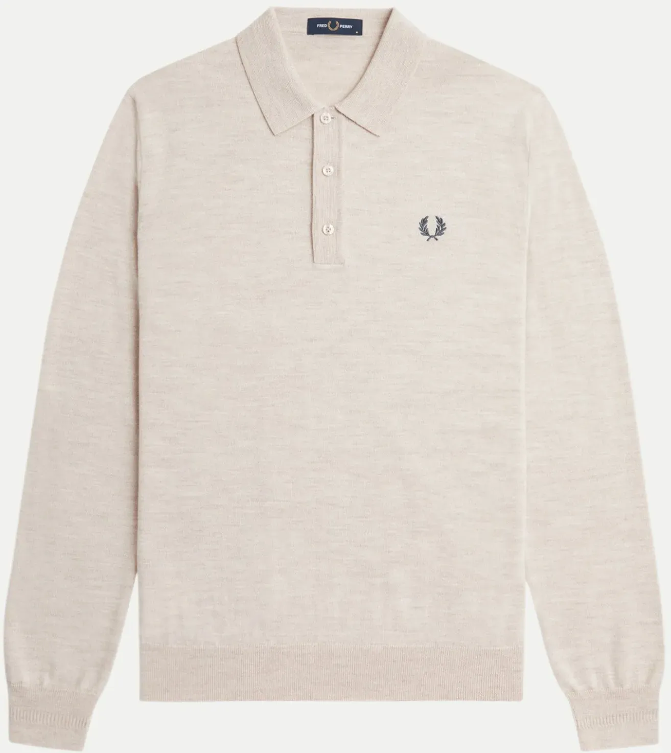 Langarm-Poloshirt Beige XXL