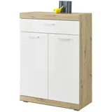 Höffner Schuhkommode Novagli , weiß Hochglanz B/H/T: ca. 80x111x38 cm B: 80 H: 111 T: 38.0
