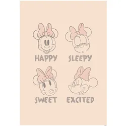 Komar Bild »Minnie Pink Emotions«, Disney, (1 St.), Wandbild zur Dekoration im Kinderzimmer - ohne Rahmen Komar Farbe Bild(er): rosa/schwarz/weiß