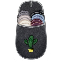 Onvaya ONVAYA® ABS Gästepantoffel | Kaktus | 6er Set Antirutsch Sohle | Hausschuhe | Filzpantoffel | Gr. 36-45 | verschiedene Farben | Gästehausschuhe